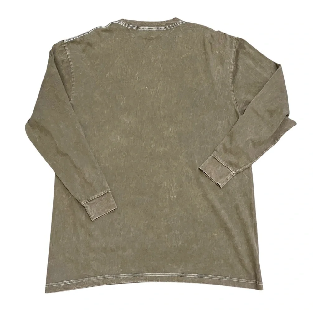True Religion x Kida the Great Long Sleeve Burnout Green T Shirt Men’s Size L